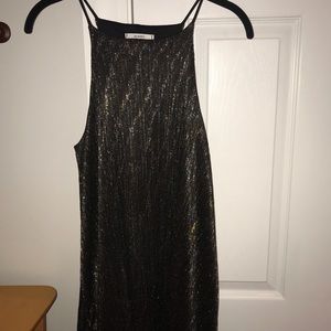 Gold & Silver Mini Shift Dress